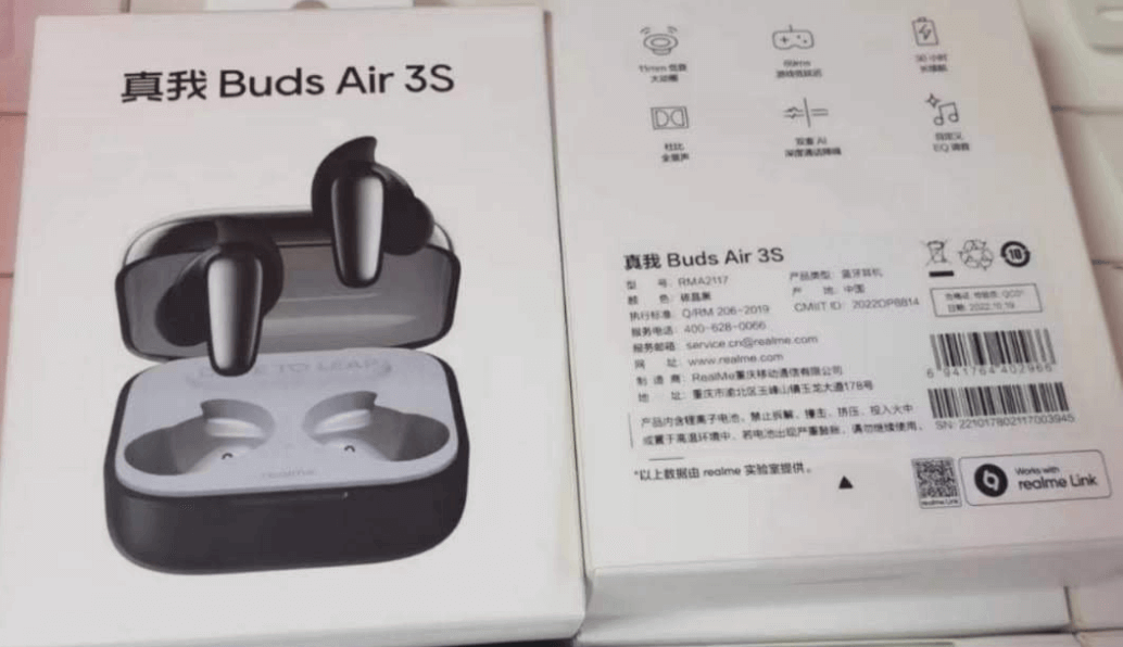 Original Realme Buds Air 3S Bluetooth Truly Wireless Earbuds Original Realme Buds Air 3S Bluetooth Truly Wireless Earbuds