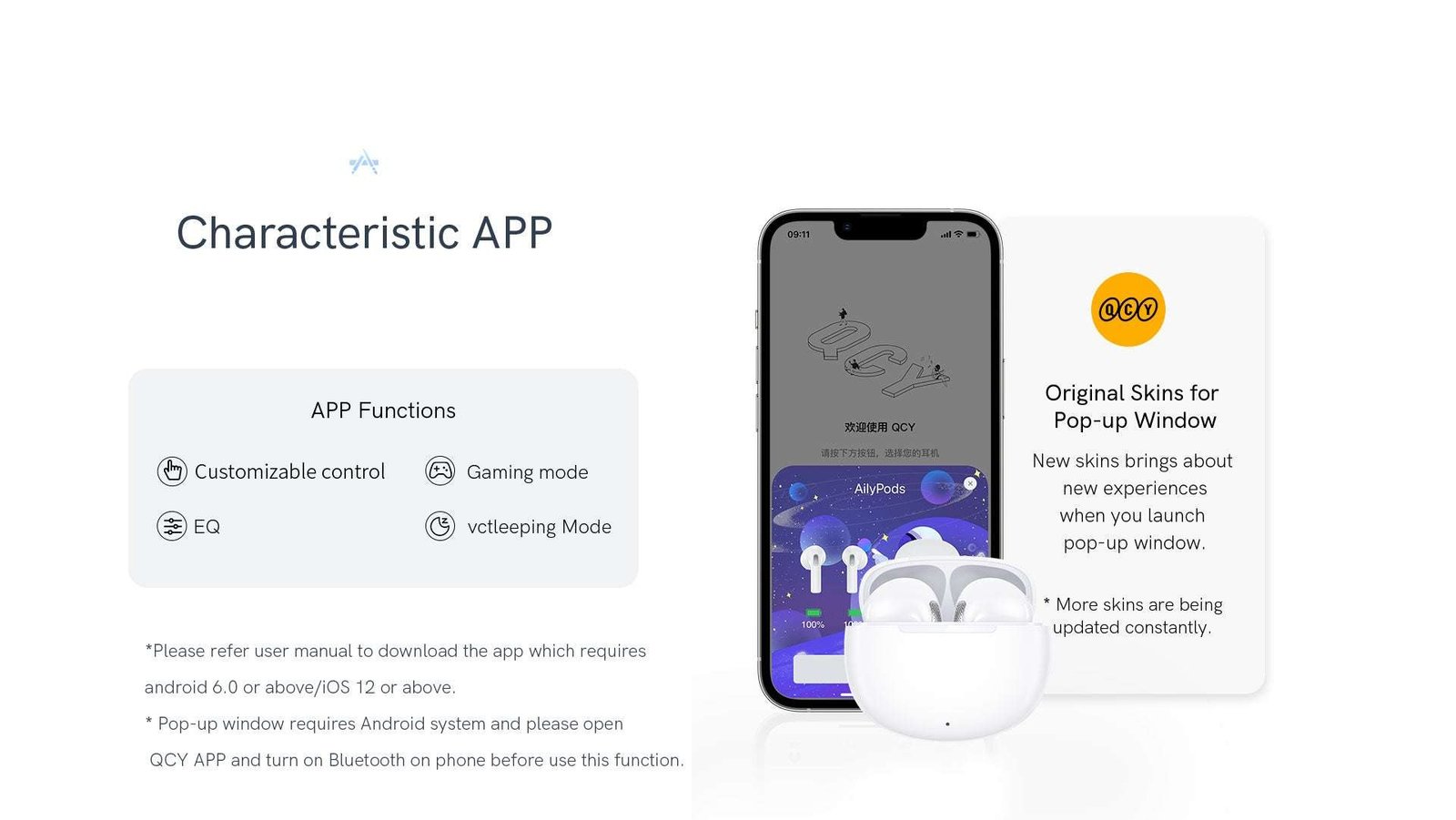 Original QCY T20 AilyPods Bluetooth 5.3 Wireless Earphones Original QCY T20 AilyPods Bluetooth 5.3 Wireless Earphones