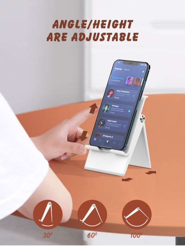 Original LDNIO MG07 Universal Adjustable Foldable Portable Lazy Mobile Phone Holder ABS Phone Stand For Iphone For Samsung For Xiaomi LDNIO ABS+PC Stability PHONE HOLDER Desktop Holder supplier