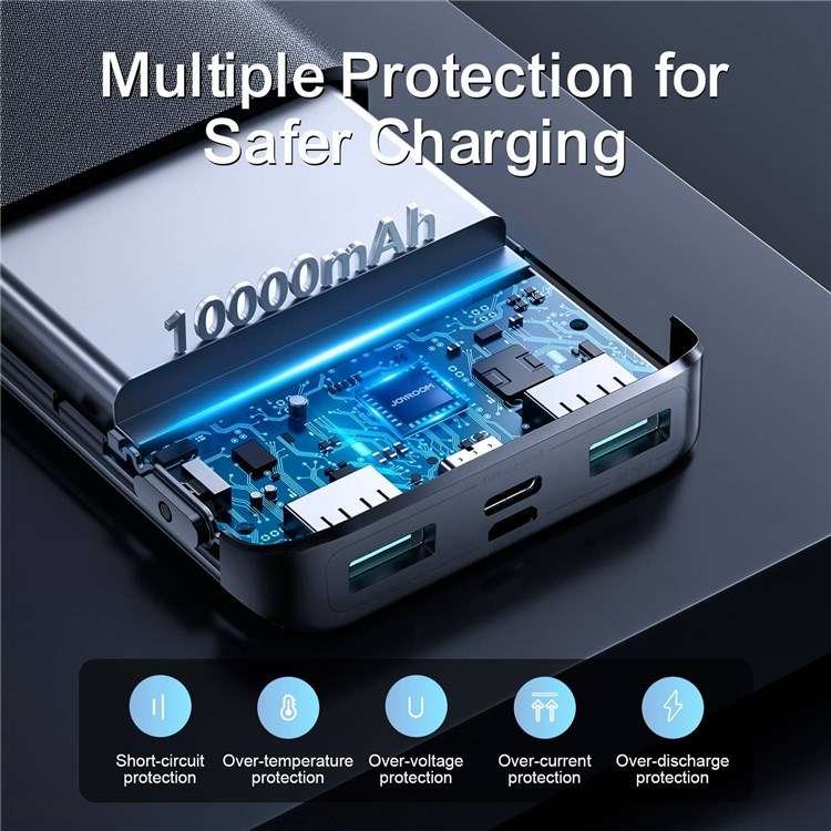 Original JOYROOM JR-QP191 10000mAh LED Display Monitoring Power Bank 22.5W