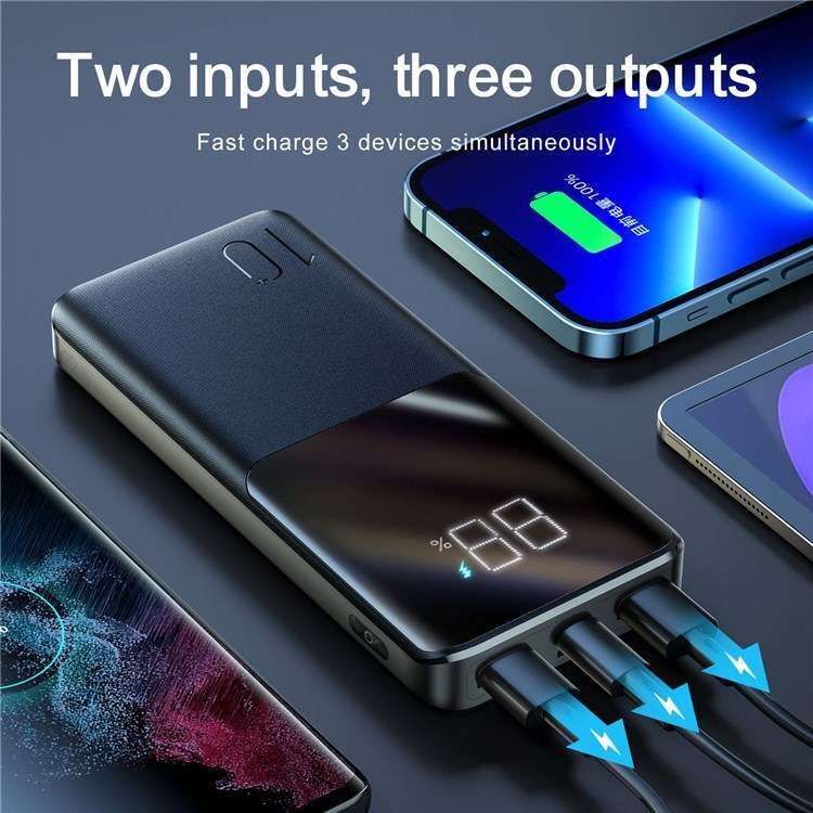 Original JOYROOM JR-QP191 10000mAh LED Display Monitoring Power Bank 22.5W