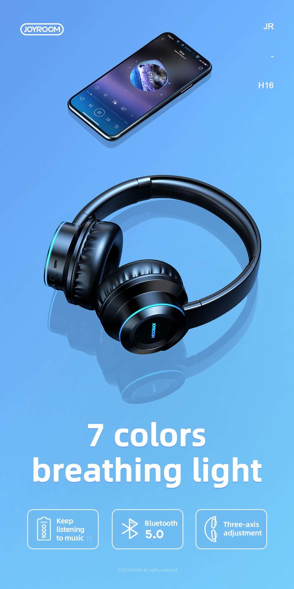 Joyroom JR-H16 Bluetooth Headphone 4
