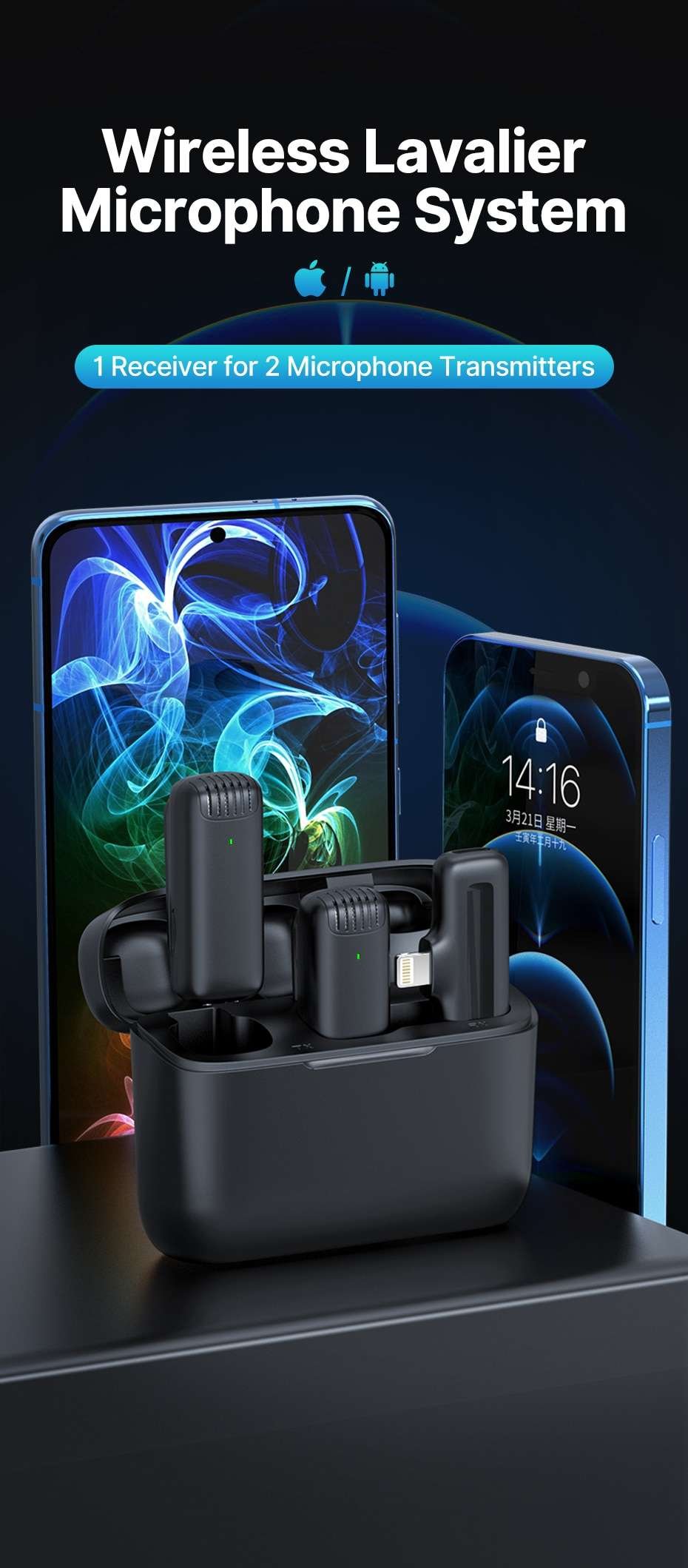 Original Ulanzi J12 Wireless Lavalier Microphone System