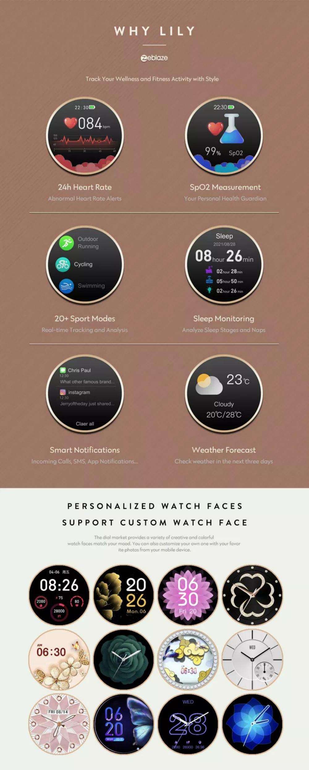 Zeblaze Lily Women Smart Watch (4)