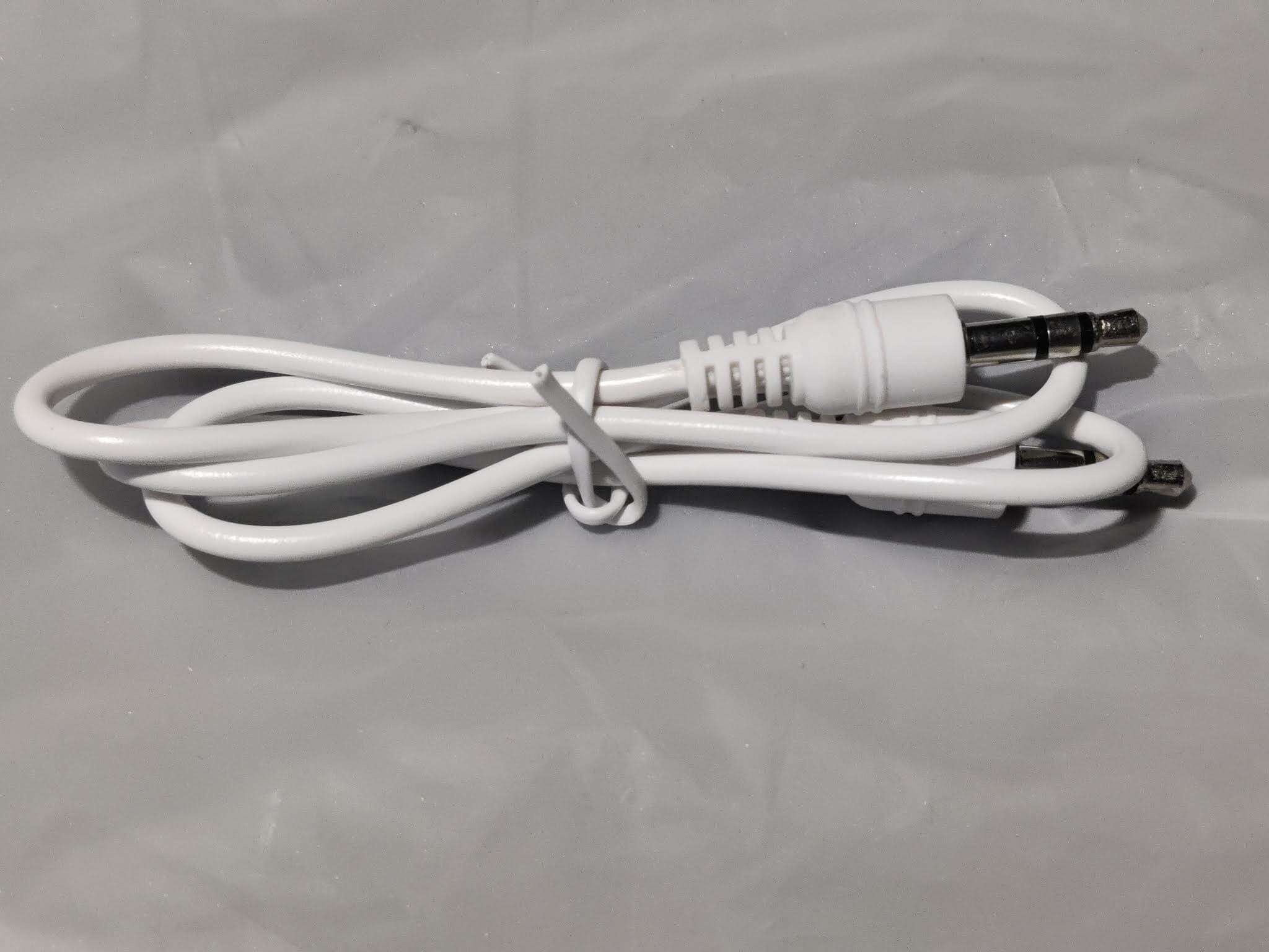 3.5mm Male to Male, 50 cm, White Audio Jack Cable