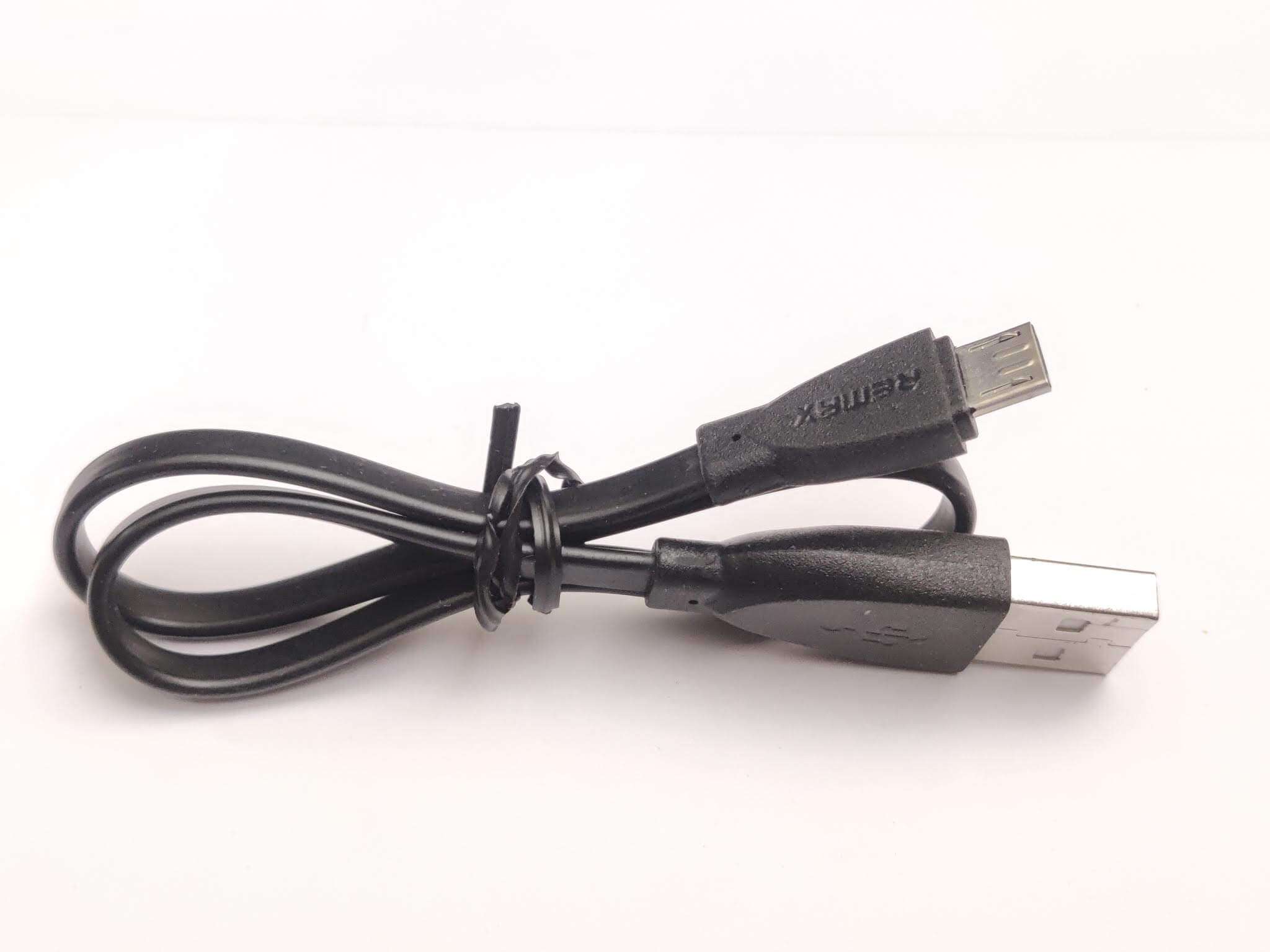 Original Remax 33cm Micro USB charging cable for android mobile - black