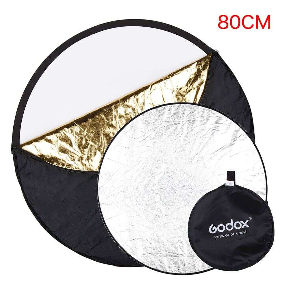 Godox 5 in 1 Collapsible Round 80cm Camera Lighting Photo Disc Reflector Diffuser Kit Carrying Case