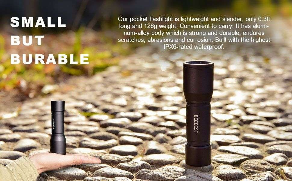 Xiaomi BEEBEST Portable Flashlight LED Tactical Mini Pocket Flashlights 5