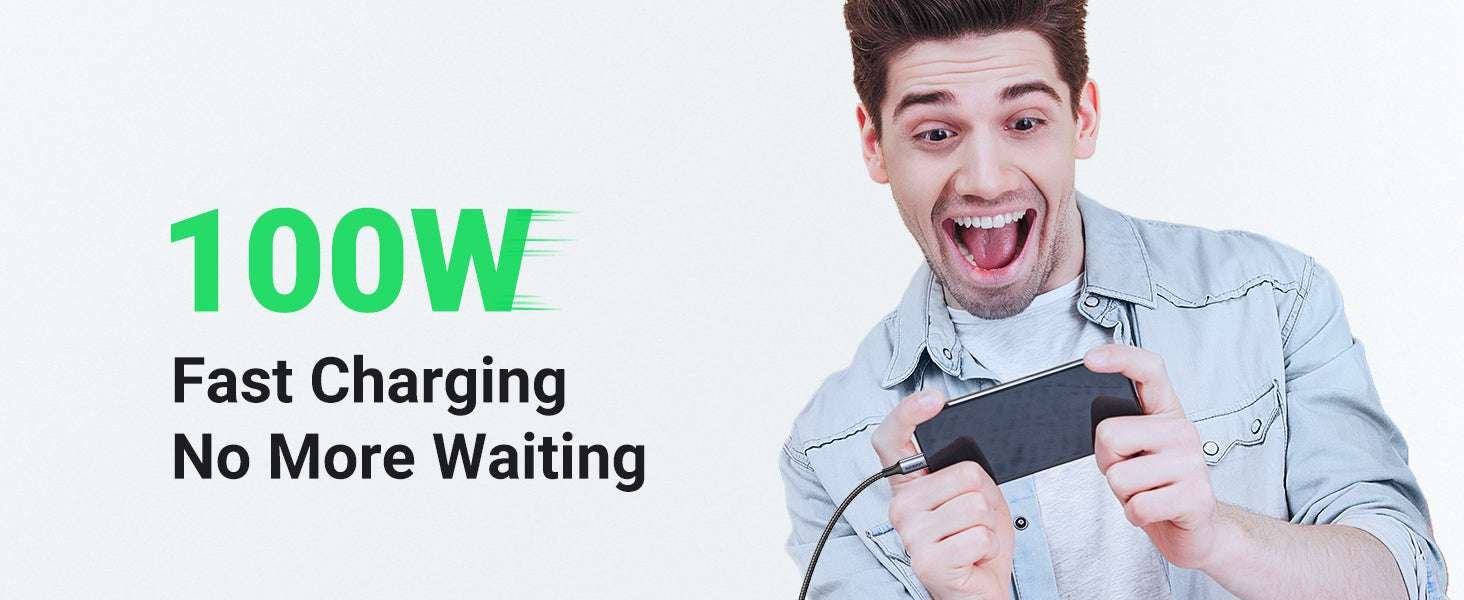 Original UGREEN 100W USB C Cable to USB C Cable 1.5m - dark grey US316 Original UGREEN 100W USB C Cable to USB C Cable 1.5m - dark grey US316