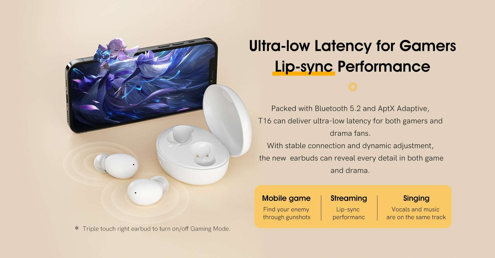 Original QCY T16 Dynamic-armature Drivers True Wireless Earbuds Original QCY T16 Dynamic-armature Drivers True Wireless Earbuds