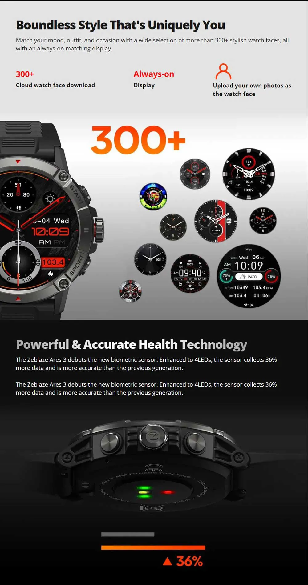 Zeblaze Ares 3 Rugged Bluetooth Calling Smart Watch (3)