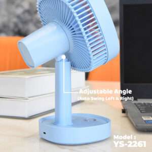 Original YASE YS2261 Mini Fan Auto Swing Desk Fan Strong Wind Desktop Shaking Head Fan Hot Weather Essential Summer Fan