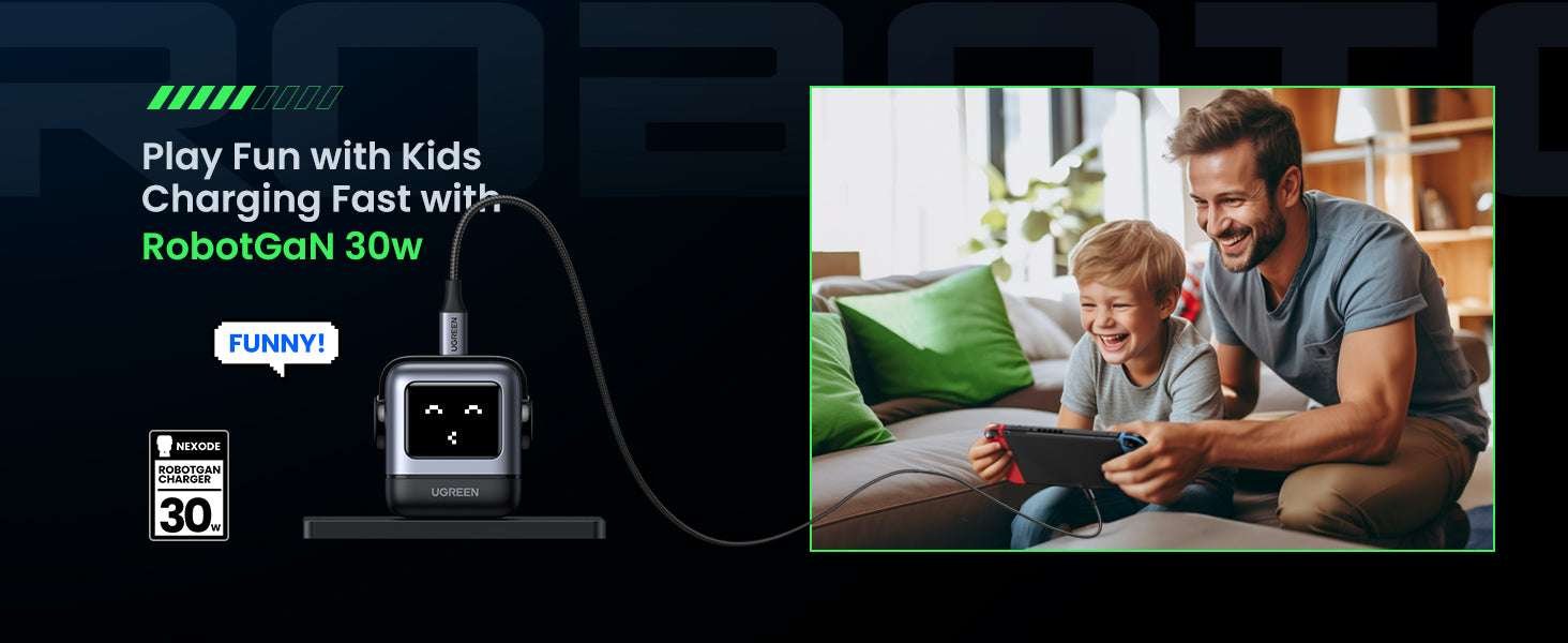 Ugreen Robot 30W USB-C GaN Fast Charger Ugreen Robot 30W USB-C GaN Fast Charger