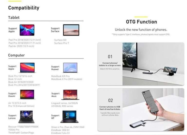 Baseus Metal Gleam Series 5 In 1 Multifunctional Type C Hub Docking Station (5)