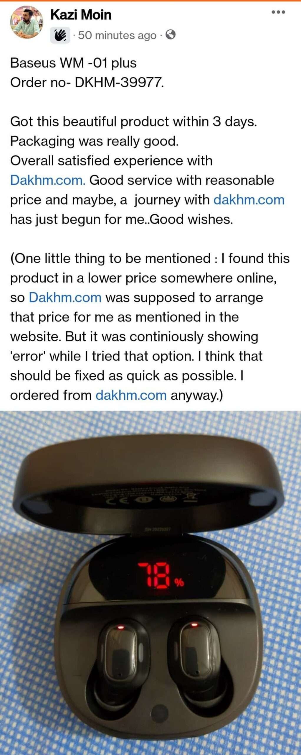 Original Baseus WM01 Encok TWS Bluetooth Earbuds